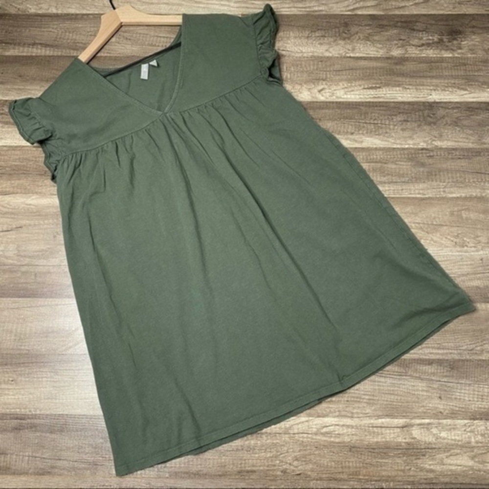 ASOS Green Ruffle Shift Dress size 8 - Picture 2 of 11